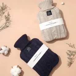 1000ML Portable Hot Water Bottle Solid Women Winter Thicken PVC Hot Water Bag Hand Warmer