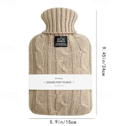 1000ML Portable Hot Water Bottle Solid Women Winter Thicken PVC Hot Water Bag Hand Warmer