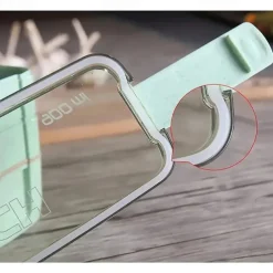 900ml Portable Lunch Box 3 Layer Wheat Straw Bento Boxes Microwave Dinnerware Food Storage Container Foodbox 1set