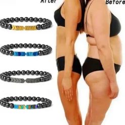 8MM Hematite Magnetic Bracelet, Man Weight Loss Bracelet, Natural Stone Magnetic Bracelet, Slimming Woman Health Care Therapy Jewelry, Creative Small Gift, Holiday Accessory, Birthday Party Supplies, Birthday Gift, Art Craft Ornament Gift