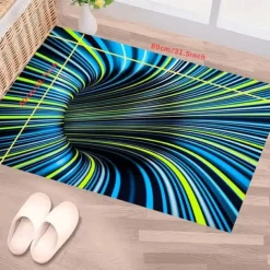 Modern Abstract 3D Vortex Area Rug Thickened Imitation Cashmere Living Room Simple Bedroom Full Bedside Blanket Sofa Home Coffee Table Non-slip Mat