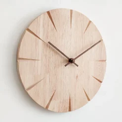 Modern Digital Round Wood Wall Clock Design Silent Fashion Wall Clock Living Room Wall Decoration Home Decoration Gift Wall Clock 30 CM