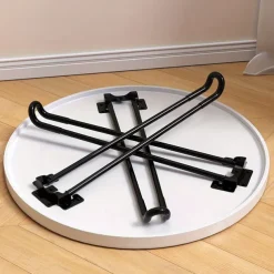 Modern Small Round Folding Coffee Table Tray Surface, 3 Legs, Suitable for Compact Spaces, Bedrooms and Living Rooms