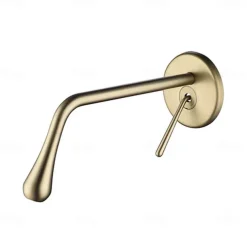 Modern Utility Sink Laundry Chrome Black Faucet with Rotatable Drop Shape Spout, Wall Mount One Handle One Hole Wash Basin Tap with Hot and Cold Water Switch, Laundry Tub Pot Filler Commercial Faucet