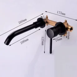 Modern Utility Sink Laundry Chrome Gold Black Faucet with Rotatable Spout, Wall Mount One Handle One Hole Wash Basin Tap with Hot and Cold Water Switch, Laundry Tub Pot Filler Commercial Faucet