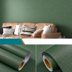 Modern Vinyl Waterproof Removable Smooth Wallpaper Sticker Self-Adhesive Contact Paper for Furniture Stickers Kitchen Living Room 300x60cm
