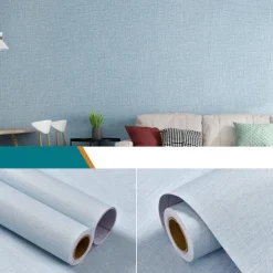 Modern Vinyl Waterproof Removable Smooth Wallpaper Sticker Self-Adhesive Contact Paper for Furniture Stickers Kitchen Living Room 300x60cm