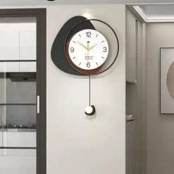 Modern Wall Clock Creative Fashion Decorative Wall Clock Multi Layer Dial Silent Non Ticking Pendulum Clock Nordic Style Art Home Decor for Living Room Bedroom Office Kitchen 40 48 55 cm