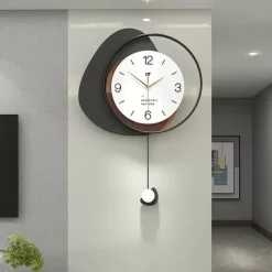Modern Wall Clock Creative Fashion Decorative Wall Clock Multi Layer Dial Silent Non Ticking Pendulum Clock Nordic Style Art Home Decor for Living Room Bedroom Office Kitchen 40 48 55 cm