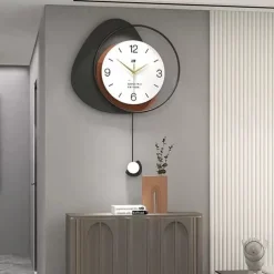 Modern Wall Clock Creative Fashion Decorative Wall Clock Multi Layer Dial Silent Non Ticking Pendulum Clock Nordic Style Art Home Decor for Living Room Bedroom Office Kitchen 40 48 55 cm