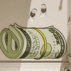 Money Dollar Pattern Doormat Kitchen Mat Floor Mat Non-Slip Area Rug Oil Proof Rug Indoor Outdoor Mat Bedroom Decor Bathroom Mat Entrance Rug