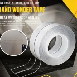 Monster Tape Waterproof Wall Stickers Reusable Heat Resistant Bathroom Home Decoration Tapes Transparent Double Sided Nano Tape 3*200cm