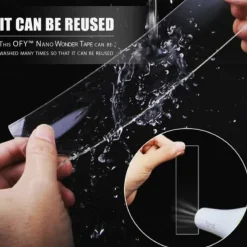 Monster Tape Waterproof Wall Stickers Reusable Heat Resistant Bathroom Home Decoration Tapes Transparent Double Sided Nano Tape 3*200cm