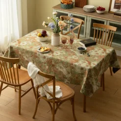 Moroccan Jacquard Tablecloth Stain and Wrinkle Resistant Washable Polyester Table Cloth, Decorative Fabric Table Cover for Dining Table, Buffet Parties and Camping