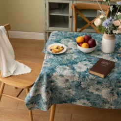 Moroccan Jacquard Tablecloth Stain and Wrinkle Resistant Washable Polyester Table Cloth, Decorative Fabric Table Cover for Dining Table, Buffet Parties and Camping