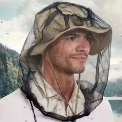 Mosquito And Insect Proof Beekeeping Mesh Mask Fishing Hat Outdoor Mountaineering Jungle Farm Operation Face Mask Hat