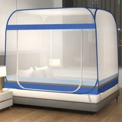 Mosquito Net Bed Canopy Portable Travel Mosquito Nets Foldable Double Door Mosquito Camping Curtain Pop up Camping Tent Netting