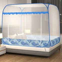 Mosquito Net Bed Canopy Portable Travel Mosquito Nets Foldable Double Door Mosquito Camping Curtain Pop up Camping Tent Netting