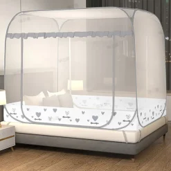 Mosquito Net Bed Canopy Portable Travel Mosquito Nets Foldable Double Door Mosquito Camping Curtain Pop up Camping Tent Netting