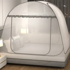 Mosquito Net Bed Canopy Portable Travel Mosquito Nets Foldable Double Door Mosquito Camping Curtain Pop up Camping Tent Netting