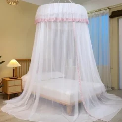 Mosquito Net Bed Canopy with Princess Top Easy to Install Suitable for Adult and Children King Size Bed