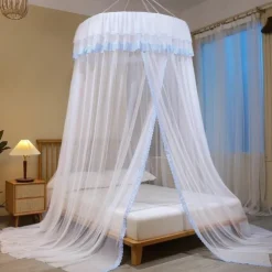 Mosquito Net Bed Canopy with Princess Top Easy to Install Suitable for Adult and Children King Size Bed