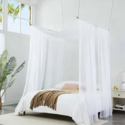 Mosquito Net Camp Mosquito Net with Carry Bag, Large Netting Curtains Camping, Bedding, Patio Carrying Pouch and Hanging Kit