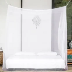 Mosquito Net Camp Mosquito Net with Carry Bag, Large Netting Curtains Camping, Bedding, Patio Carrying Pouch and Hanging Kit