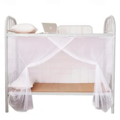 Mosquito Net Density Strap Student Dorm Mosquito Net Solid Color White Courtyard Wedding Mosquito Netting Include Pair of Rope Mosquito Prevention Hooks Mosquito Netting