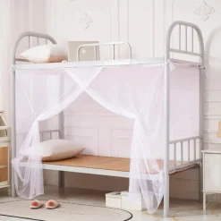 Mosquito Net Density Strap Student Dorm Mosquito Net Solid Color White Courtyard Wedding Mosquito Netting Include Pair of Rope Mosquito Prevention Hooks Mosquito Netting