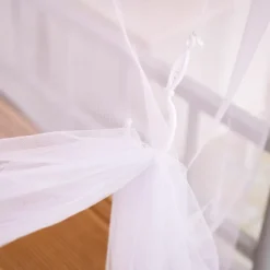 Mosquito Net Density Strap Student Dorm Mosquito Net Solid Color White Courtyard Wedding Mosquito Netting Include Pair of Rope Mosquito Prevention Hooks Mosquito Netting