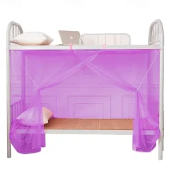 Mosquito Net Density Strap Student Dorm Mosquito Net Solid Color White Courtyard Wedding Mosquito Netting Include Pair of Rope Mosquito Prevention Hooks Mosquito Netting