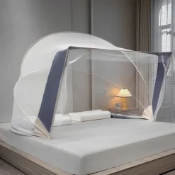 Mosquito Net for Bed Foldable Space Roof Shape Household Nets Increase in Height 47in Large Space Mosquito Netting with Free Installation