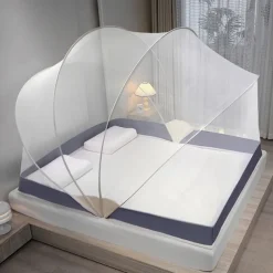 Mosquito Net for Bed Foldable Space Roof Shape Household Nets Increase in Height 47in Large Space Mosquito Netting with Free Installation