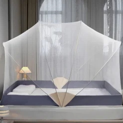 Mosquito Net for Bed Foldable Space Roof Shape Household Nets Increase in Height 47in Large Space Mosquito Netting with Free Installation