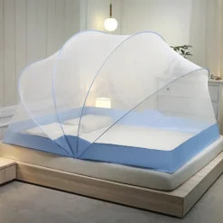 Mosquito Net for Bed Foldable Space Roof Shape Household Nets Increase in Height 47in Large Space Mosquito Netting with Free Installation