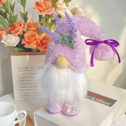 Mother's Day Gnome Decoration, Purple Standing Faceless Gnome Doll, Tabletop Figurine for Mom, Cute Holiday Shelf Decor Gift for Her