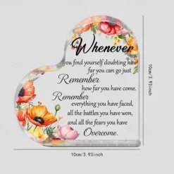 Motivational Acrylic Gifts Inspirational Desk Ornament For Women Student Encouragement Cheer Up Gifts Middle High School University College Positive Plaque For Coworker Friend Girls Teens