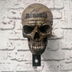 Motorcycle Helmet Skull Holder,Helmet Storage Rack Wall Mount Hat Rack Skull Helmet Rack, Resin Crafts, for Coats, Caps, Baseballs and Rugby Helmet