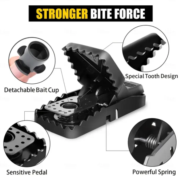Mouse Trap, Small Rat Traps, Mouse Catcher With Detachable Bait Cup For Home Indoor Outdoor
