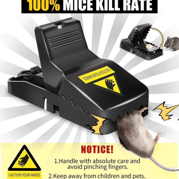 Mouse Trap, Small Rat Traps, Mouse Catcher With Detachable Bait Cup For Home Indoor Outdoor