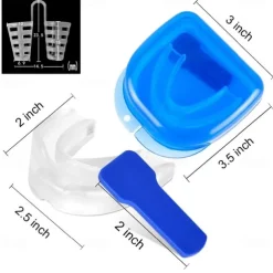 Mouth Guard Stop Teeth Grinding Anti Snoring Bruxism with Case Sleep Aid Eliminates Snoring Health Care Anti Snore Mouthpiece