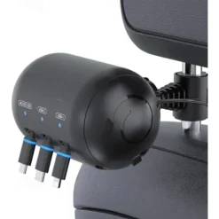 Multi Car Retractable Backseat 3 in 1 Car Charging Station Box Compatible with All Phones, for Uber Taxi Lyft Turo Ride Share Customer Charging Dock Attach to Headrest