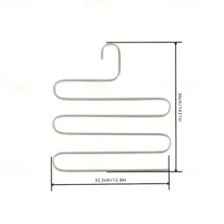 Multi Layer Pants Holder, Multifunctional S-shaped Clothes Holder For Wardrobe Storage, Household Bathroom Towel Organizer Rack, Anti Slip Storage, Sorting And Drying Device