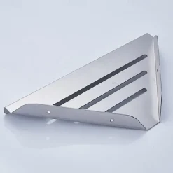 Multifunction Bathroom Triangle Shelf Wall Mounted Stainless Steel 1 Pack Corner Storage Shelf for Bathroom, Toilet and Kitchen