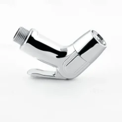 Multifunction Bidet Faucet with Holder Chrome Toilet Handheld Bidet Sprayer Self-Cleaning Contemporary Silvery