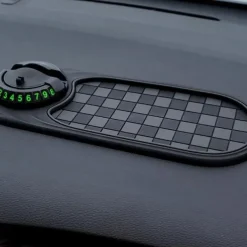 Multifunction Car Anti-Slip Mat, New Multifunctional Car Dashboard Mobile Phone Holder, Auto Universal Rotatable Anti Skid Car Dashboard Pad with Temporary Parking Number