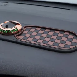 Multifunction Car Anti-Slip Mat, New Multifunctional Car Dashboard Mobile Phone Holder, Auto Universal Rotatable Anti Skid Car Dashboard Pad with Temporary Parking Number