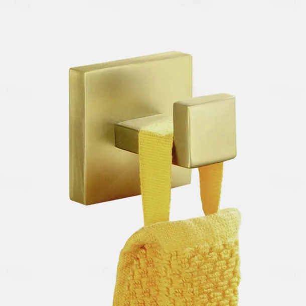 Multifunction Robe Hook, Modern Style, 304 Stainless Steel, 4-Finish Black, Chrome, Brushed, Gold- for Bathroom and Bedroom Wall Mounted