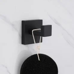 Multifunction Robe Hook, Modern Style, 304 Stainless Steel, 4-Finish Black, Chrome, Brushed, Gold- for Bathroom and Bedroom Wall Mounted